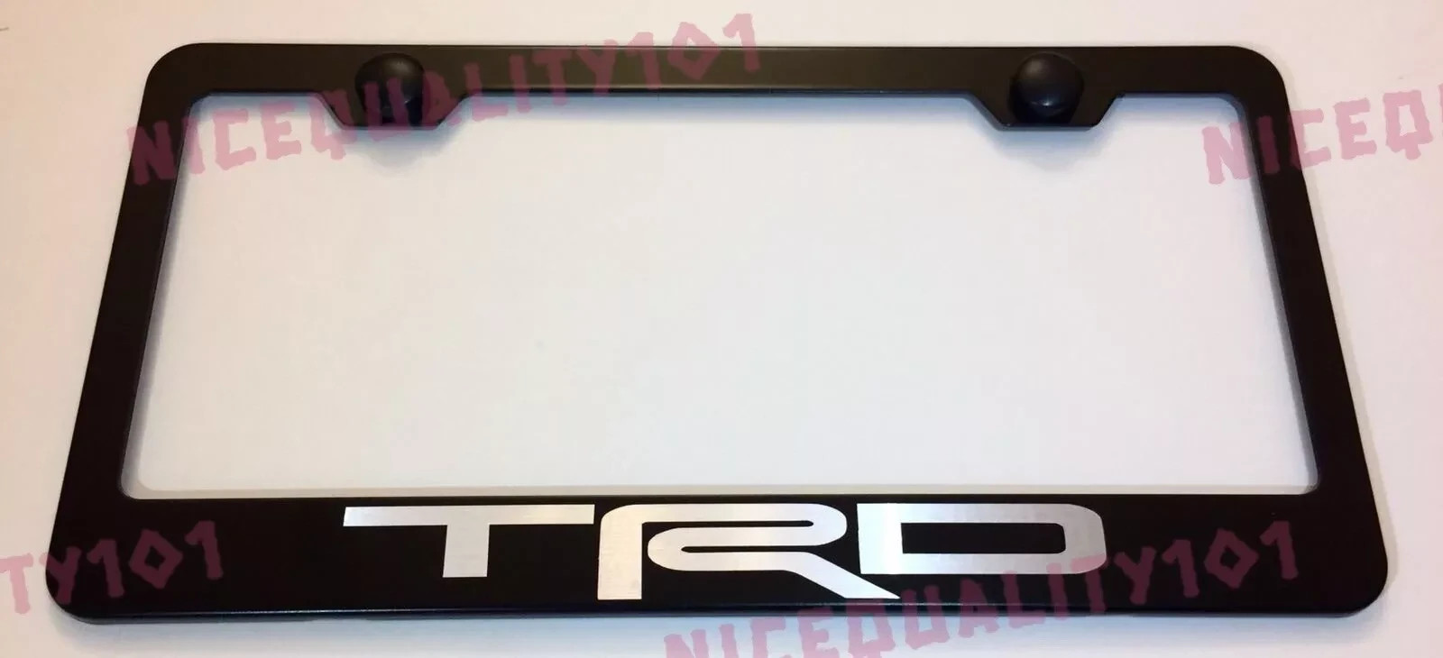 Toyota TRD  Stainless Steel Black Finished License Plate Frame Holder