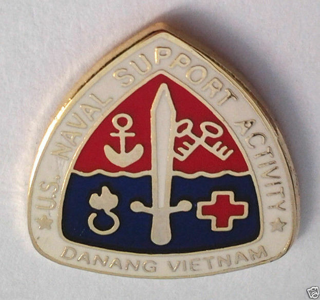 US NAVAL SUPPORT ACTIVITY DANANG VIETNAM (3/4") Navy Military Hat Pin 15732 HO