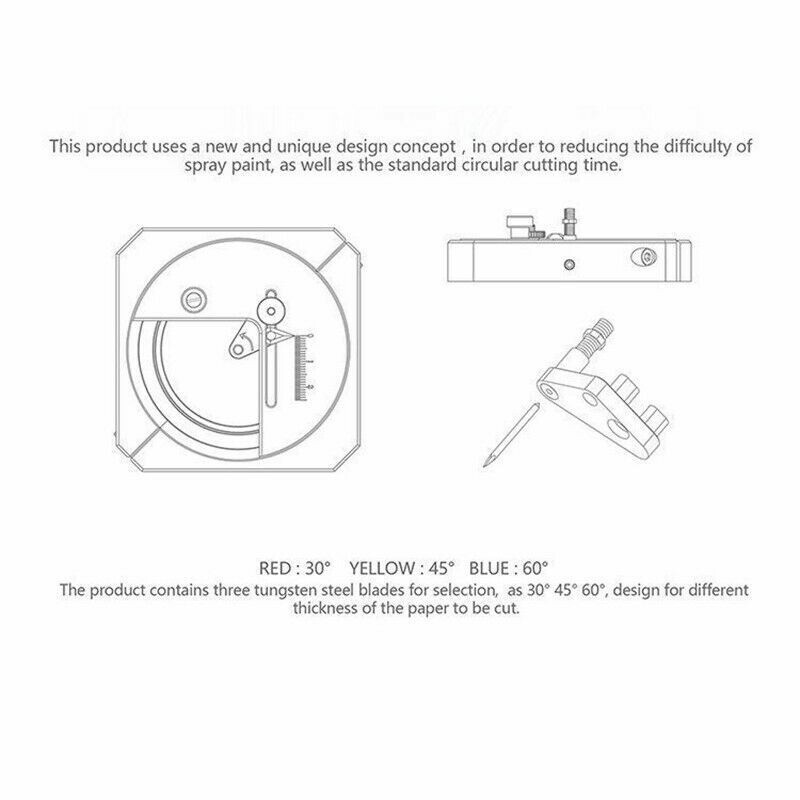 DSPIAE Stepless Adjustment Circular Cutter Model Building for Hobby Craft Tools