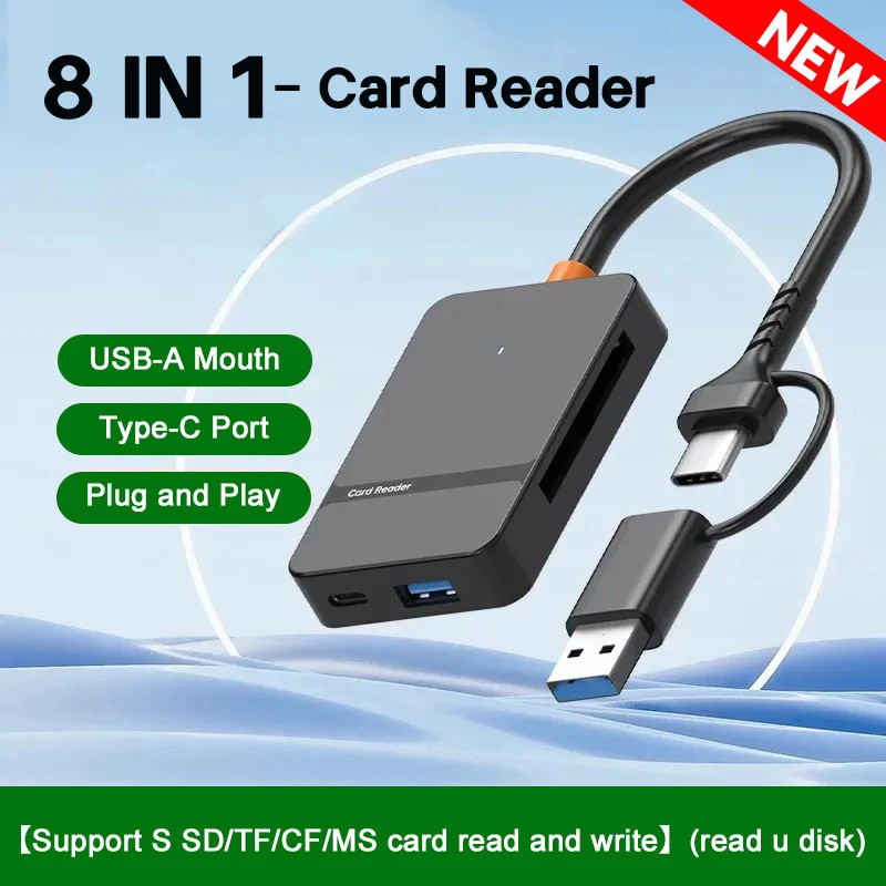 USB 3.0 Card Reader SD Micro SD TF CF MS U Disk Compact Flash Card Adapter for L