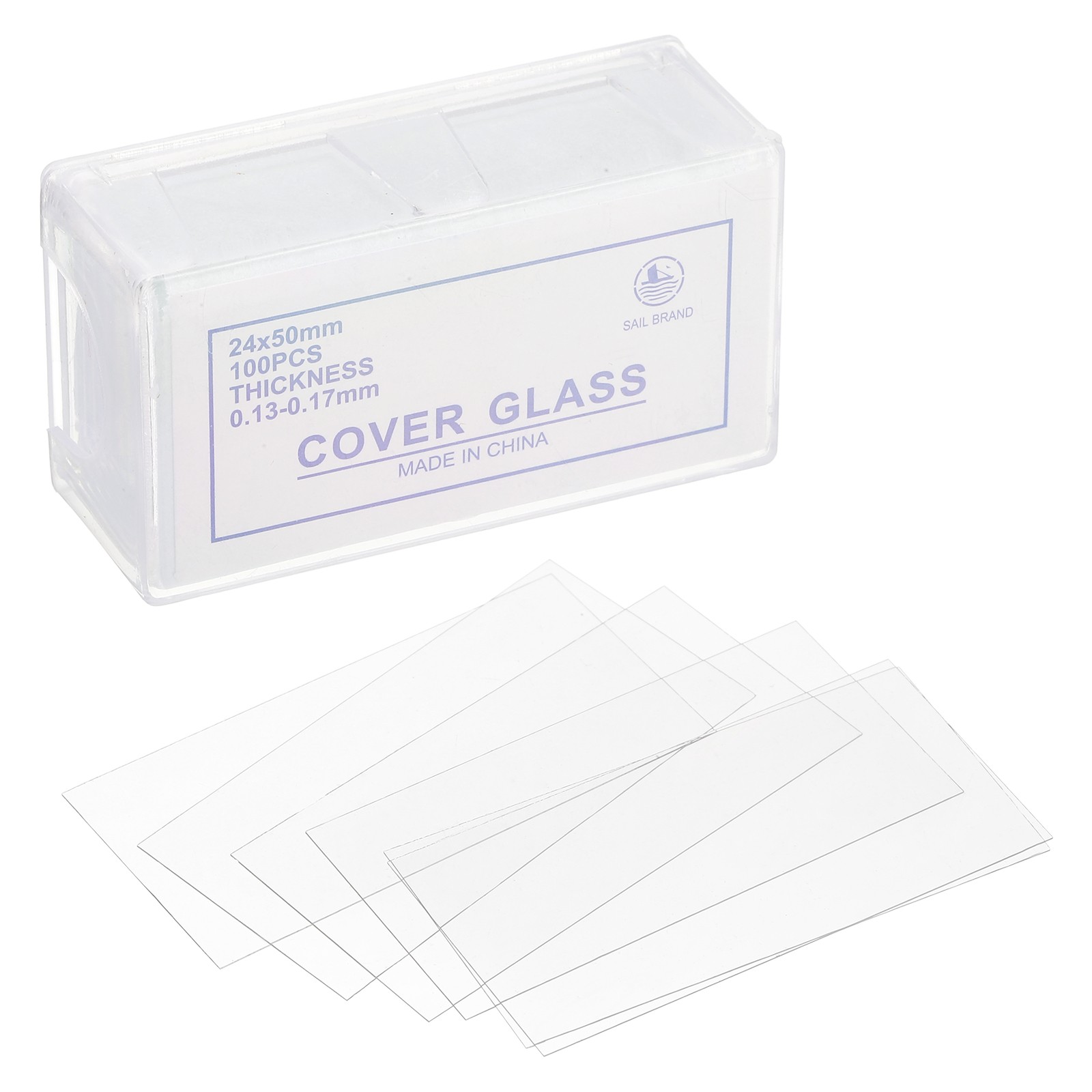 100pcs Cover Slips for Microscope Slides, 24x50mm Microscope Cover Rectangle