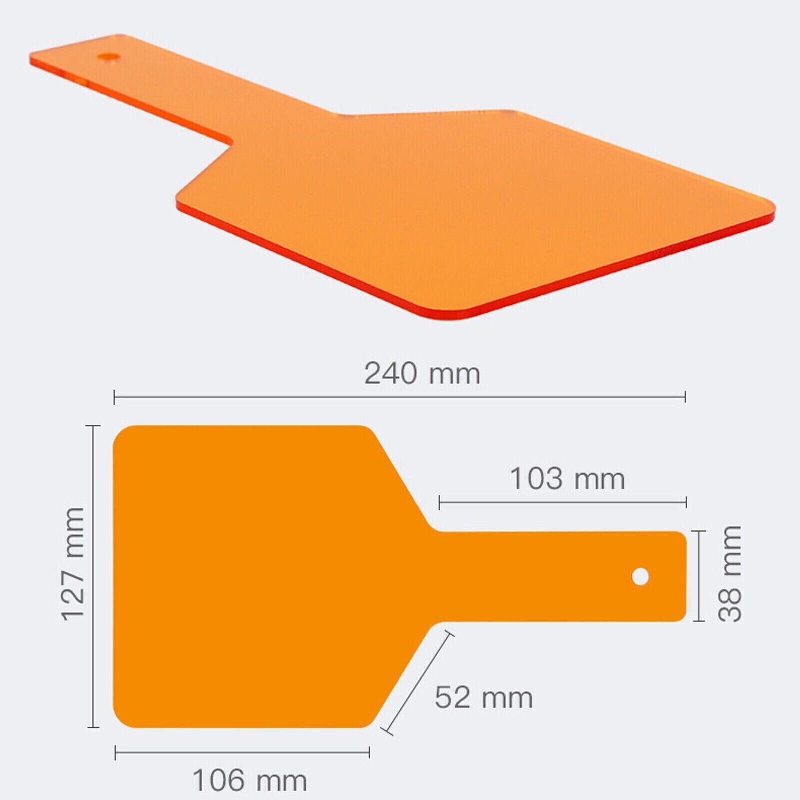Dental Protective Curing Shield Hand-Held Visible Light Filter Paddle Orange Kit