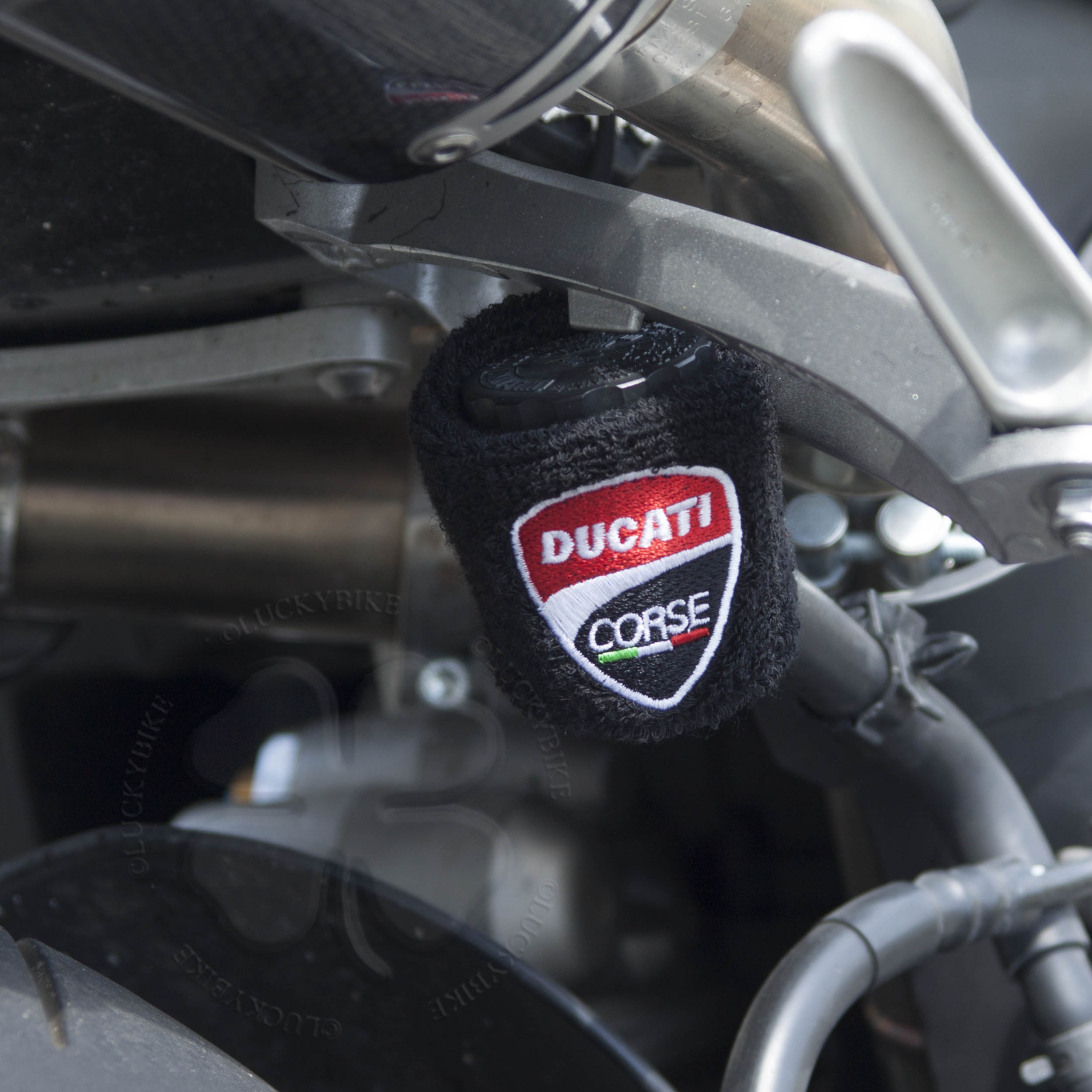 1x Reservoir Sock Small Black Logo Ducati Motorcycle Sleeve Sweat Band