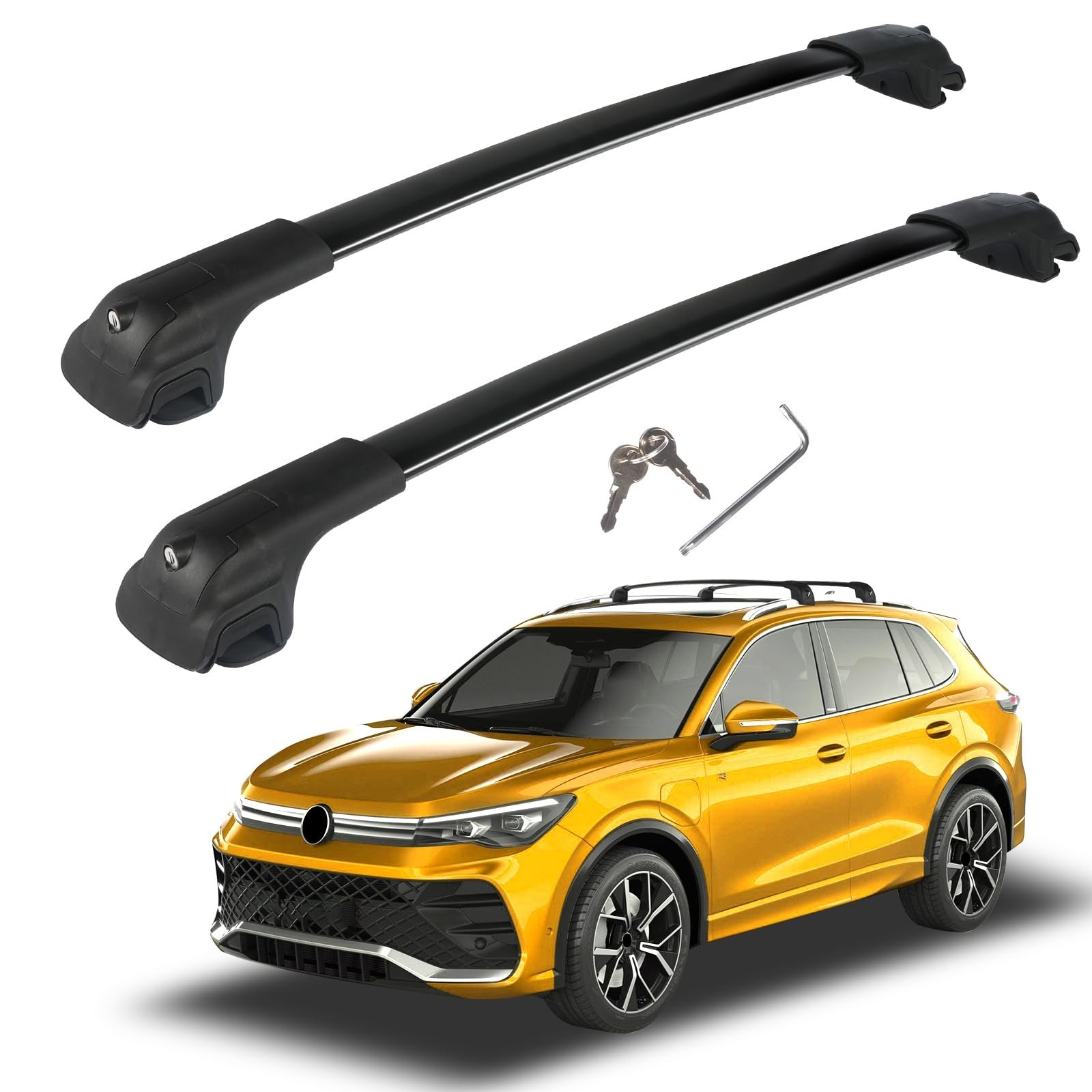 Roof Rack Cross Bars Compatible with Volkswagen VW Tiguan 2018-2025/Taos 2022...