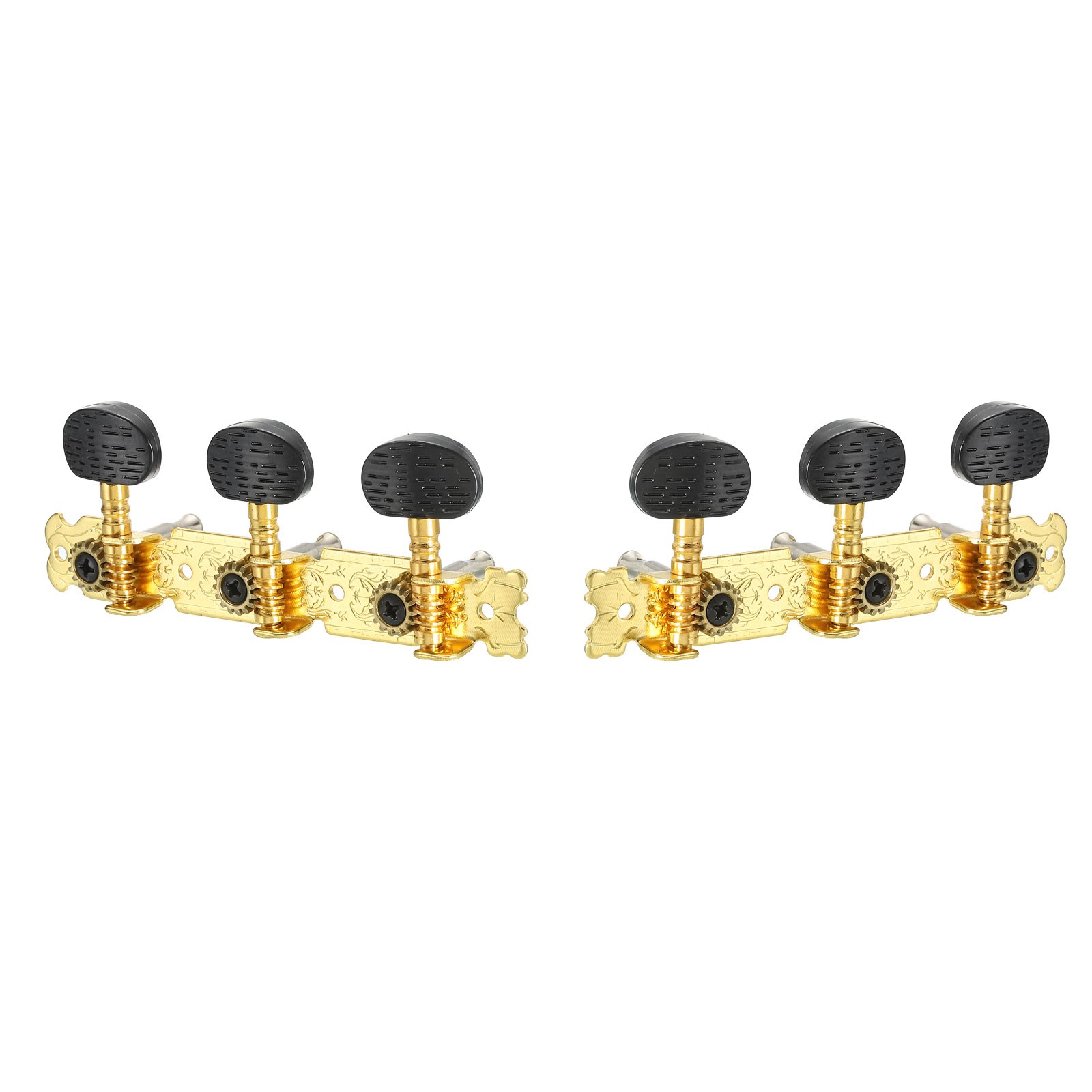 Classical Guitar String Tuning Pegs Machine Head Single Hole 3L 3R Black