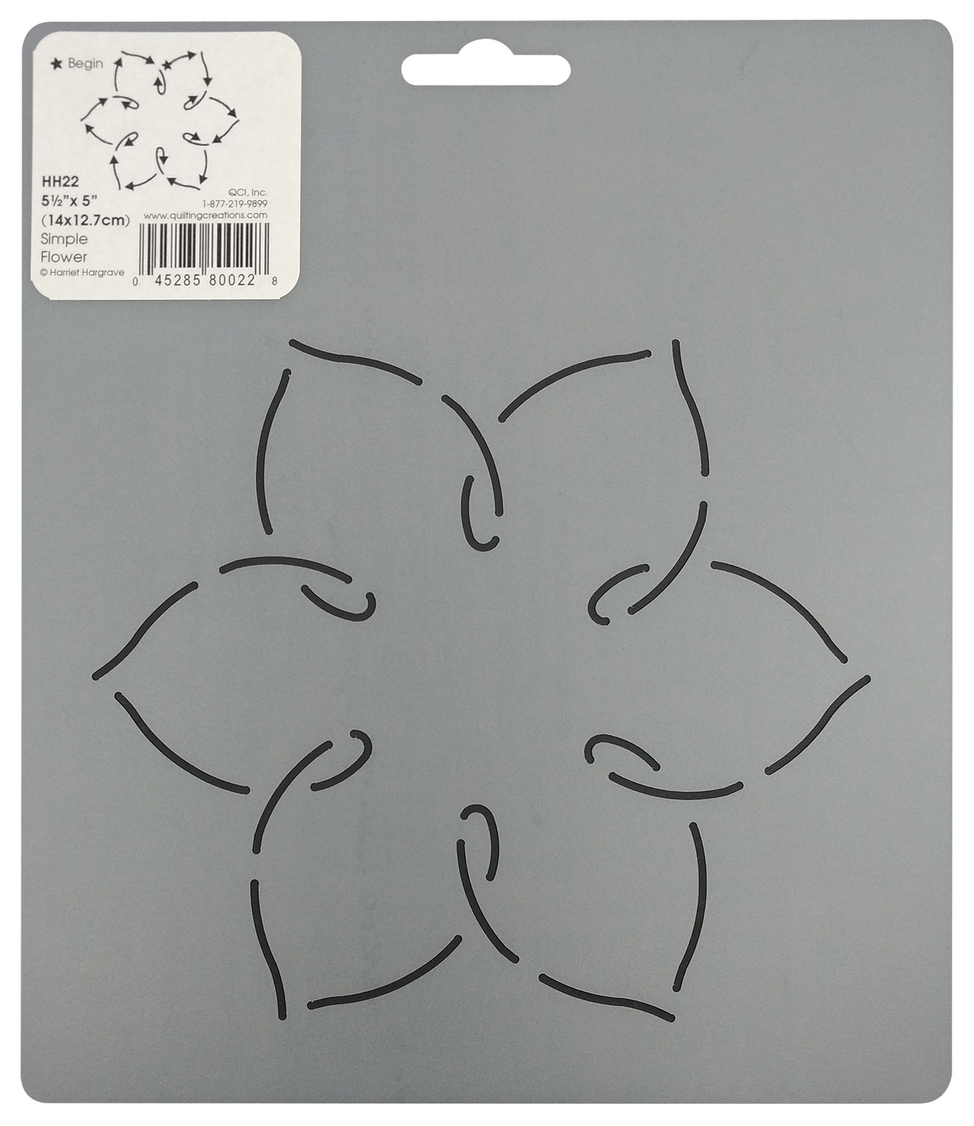 Quilting Stencil Simple Flower Quilt Pattern Floral Block Hand Quilters Template