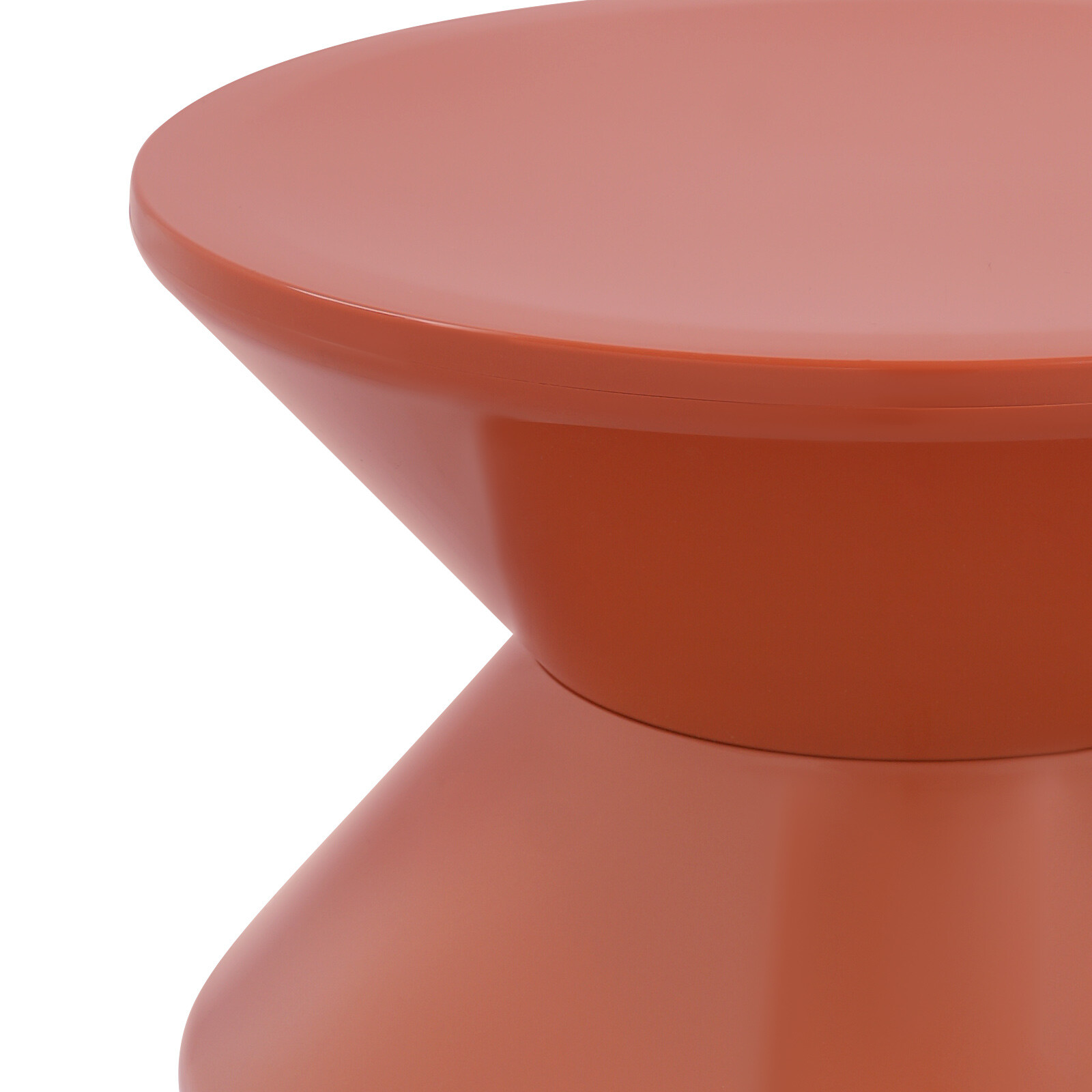Orange Round Side Table Indoor PET End Table 36*45cm Floor-Standing Side Table