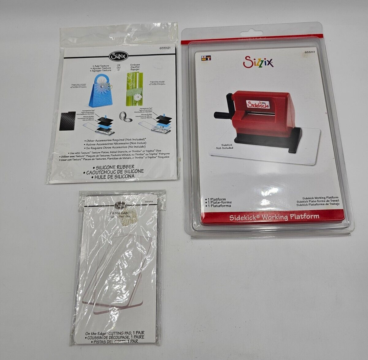 SIZZIX TEXTURZ TEXTURE PLATE/BASE PLATE LOT