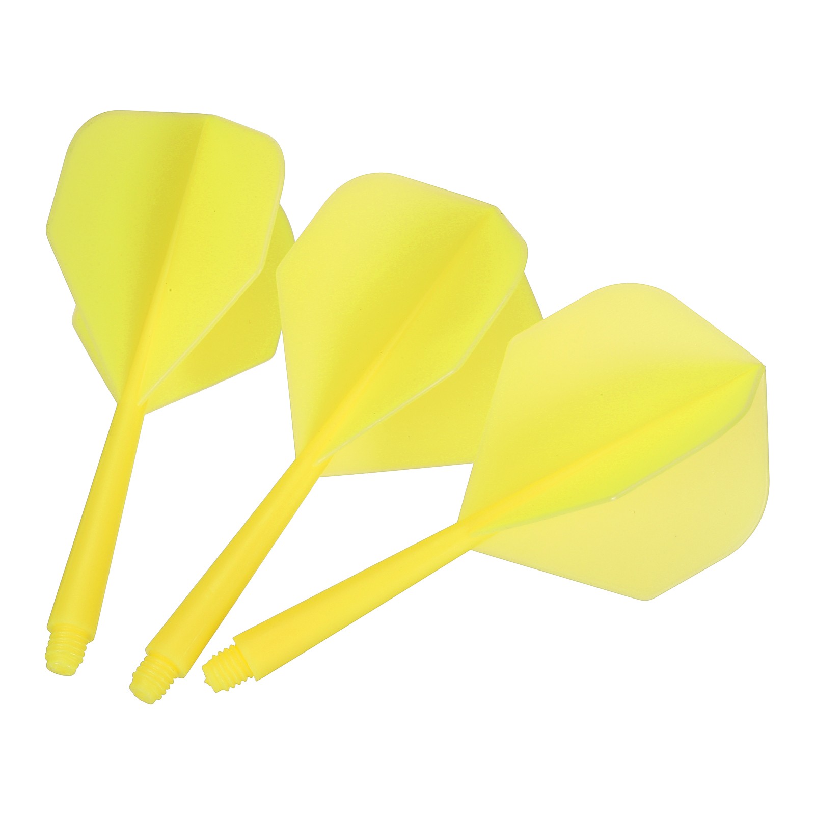 Integrated Dart Shaft and Flights, 15 Pack 2BA Screw Plastic Dart Flights Yellow