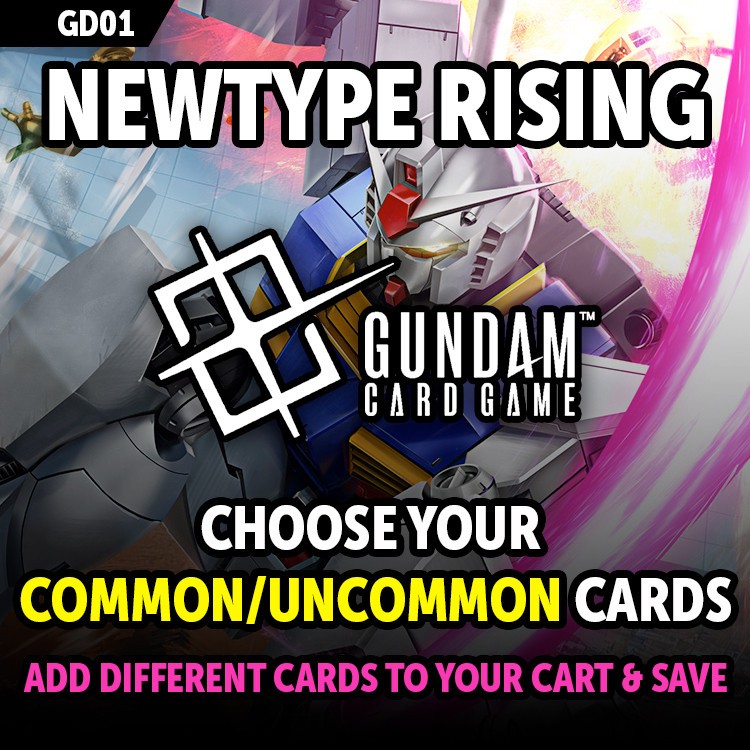 Gundam Card Game Singles - Newtype Rising GD01 - Up to 30% Off Common & Uncommon