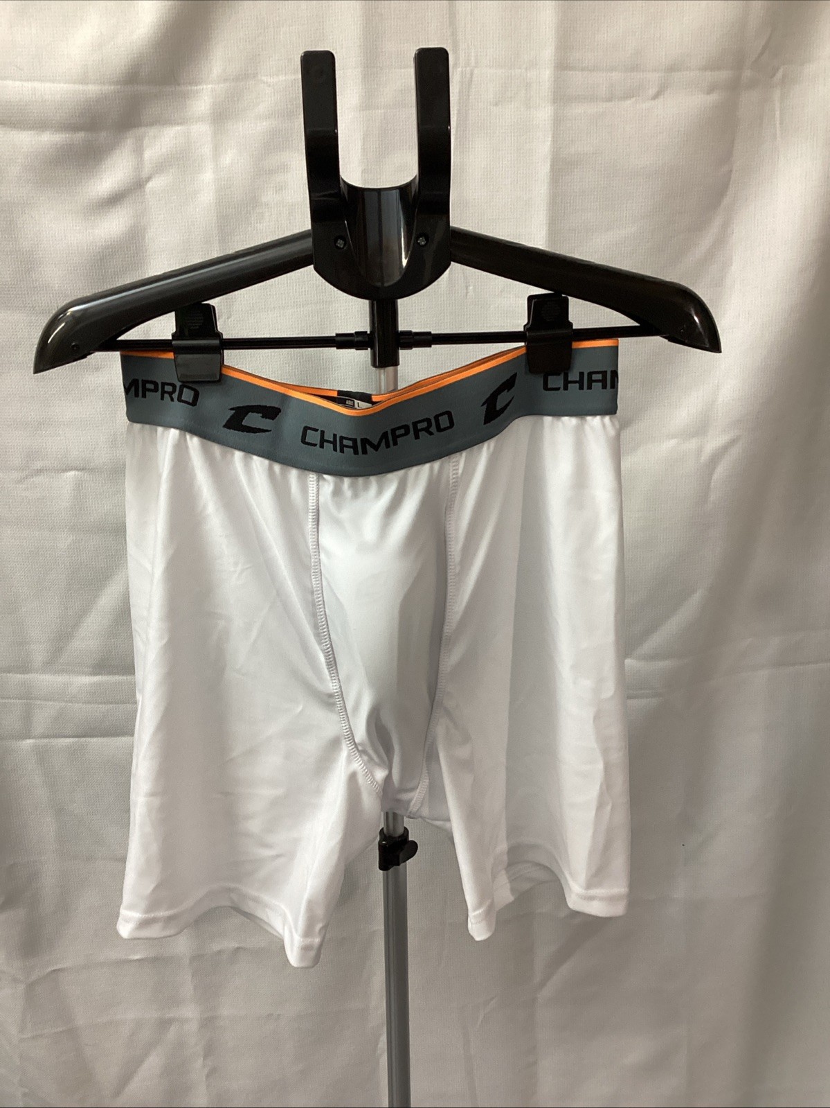 Champro Men's Compression Boxer Short With C Flex Cup Large 36-38 White New