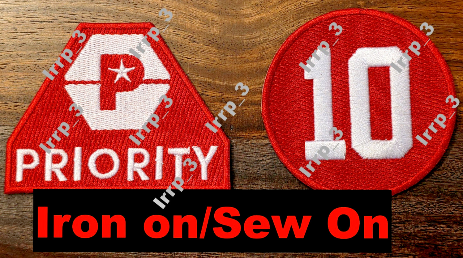 Priority Ad Patch Detroit Red Wings + Alex Delvecchio Patch #10 Memorial Patch