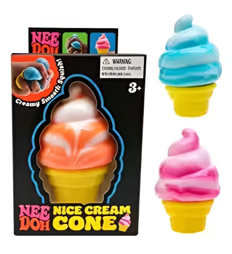 NeeDoh Ice Cream Scoop Squeeze Blocks Sensory Stress Relief Fidget Toy