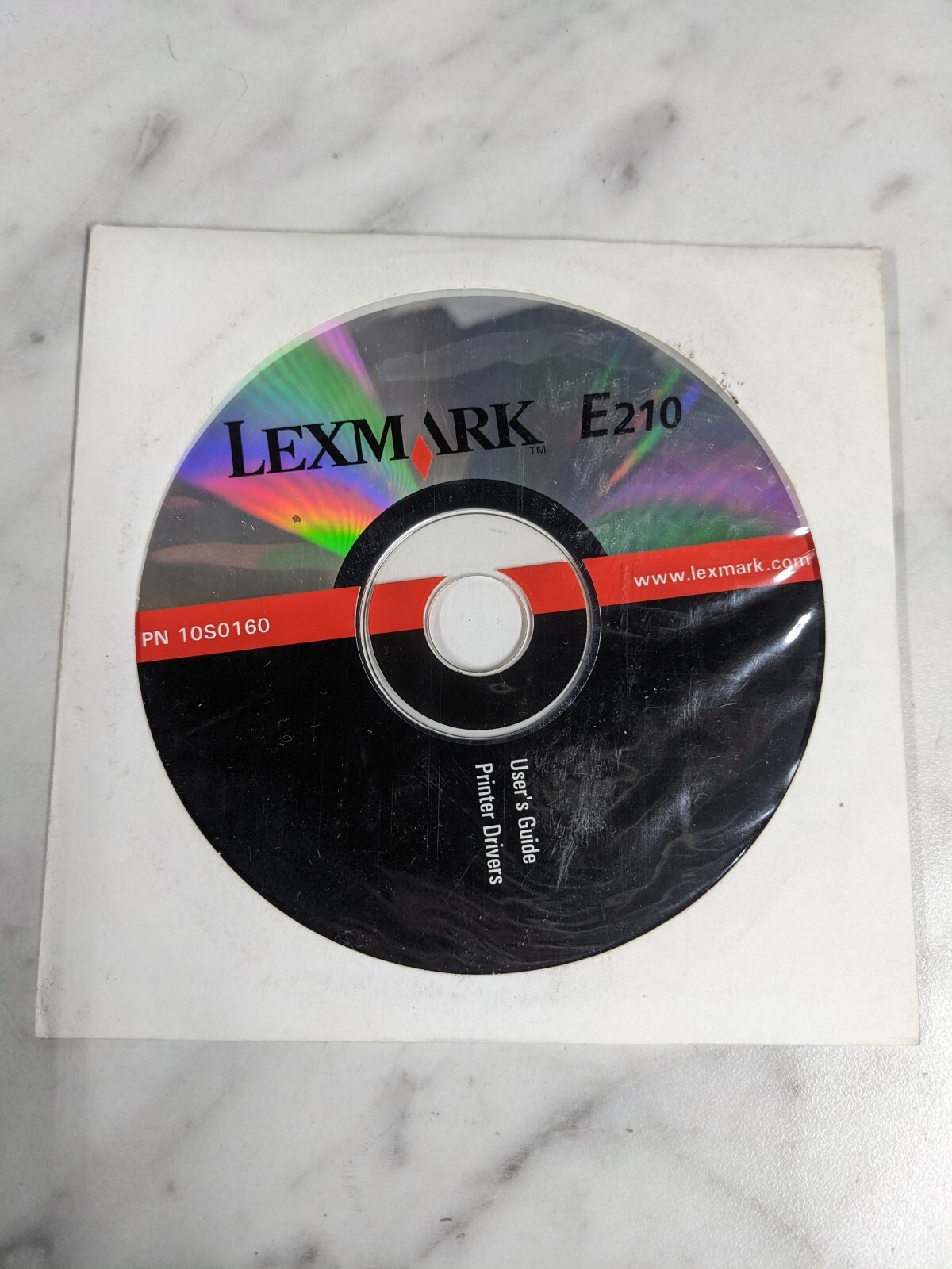 Lexmark E210 USER'S GUIDE & PRINTER DRIVERS SOFTWARE CD-ROM PN 10S0160 2001 VNTG
