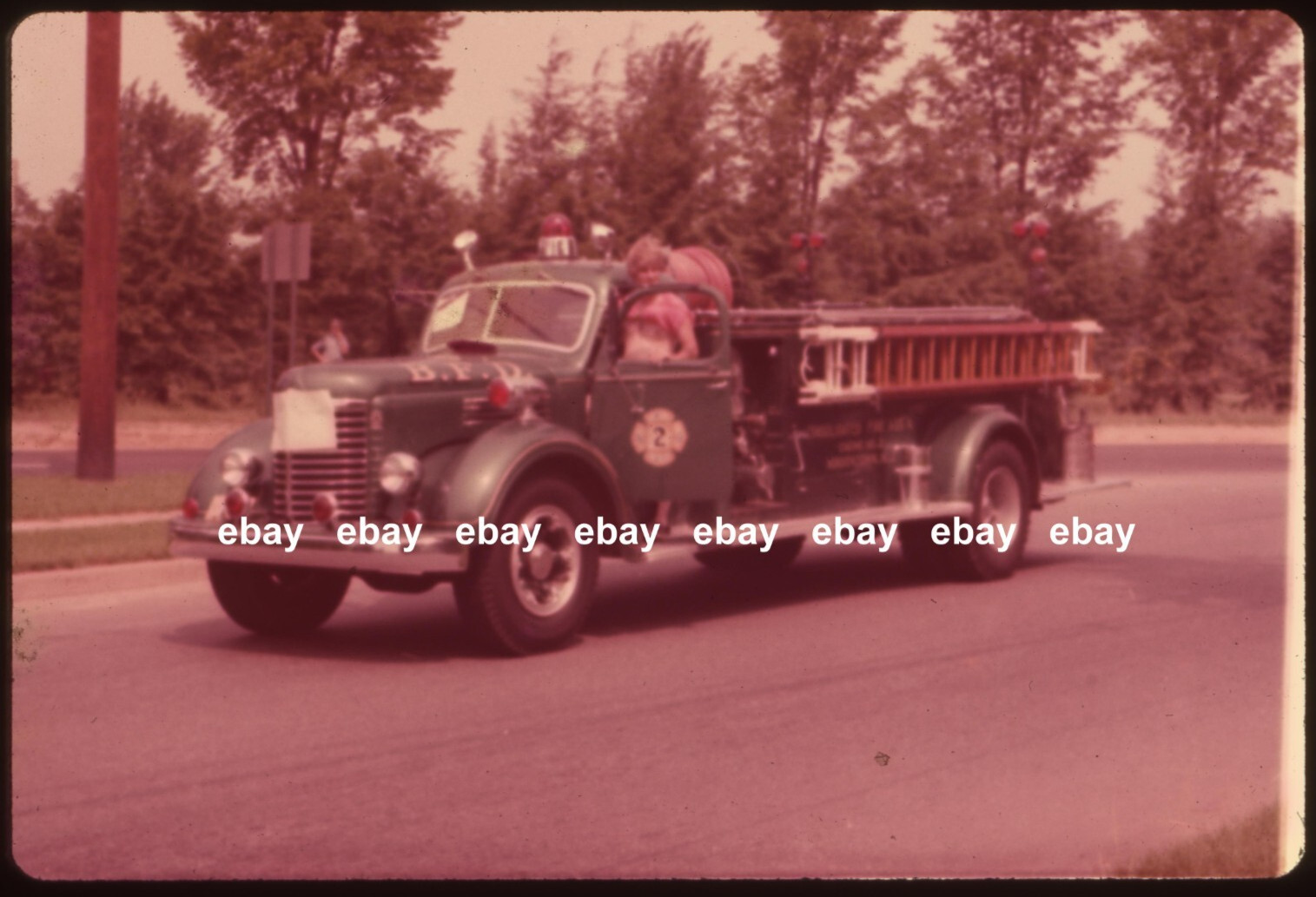 Bordentown NJ 1950s International pumper Fire Apparatus Slide