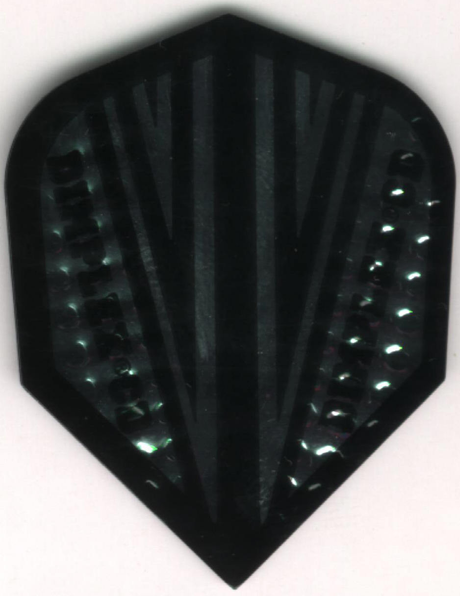 Dimplex Black/Silver CD Dart Flights: 3 per set