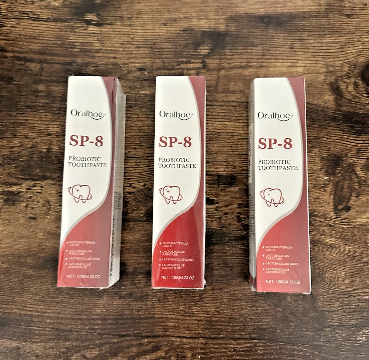 New Oralhoe SP-8 Probiotic Whitening Toothpaste New Sealed 4.23 Oz - Lot of 3 -