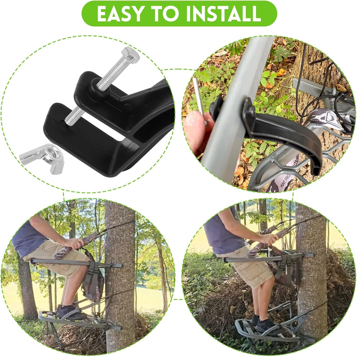Climbing Tree Stand Accessories with Elastic Rope Adjustable Rapid Climb