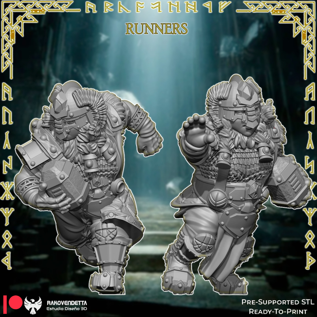 The Little Beards Dwarf Fantasy Football Team - Designed by Rako Vendetta