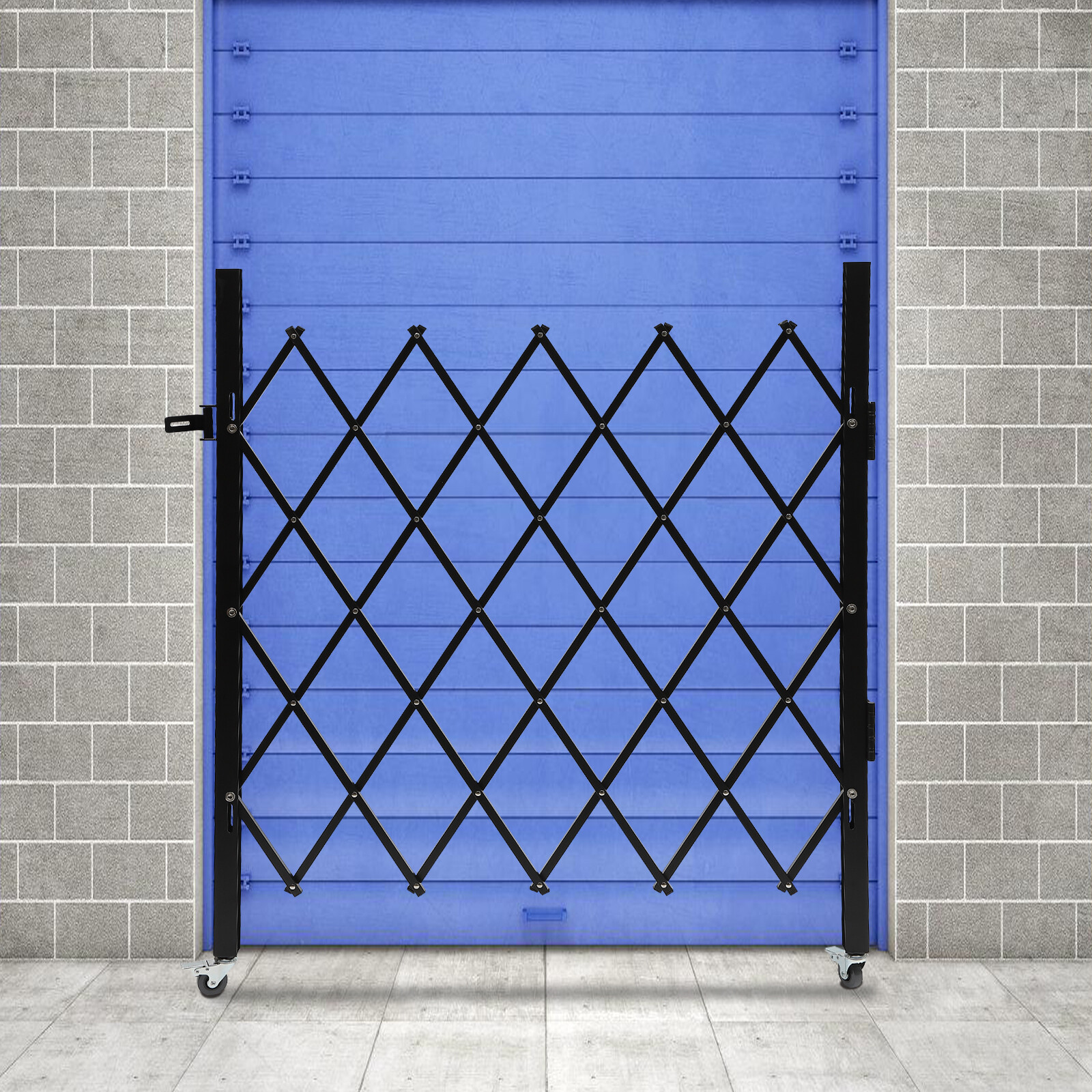Single Folding Security Gate Folding Door Gate Rolling Barricade Gate 1.3m*93cm