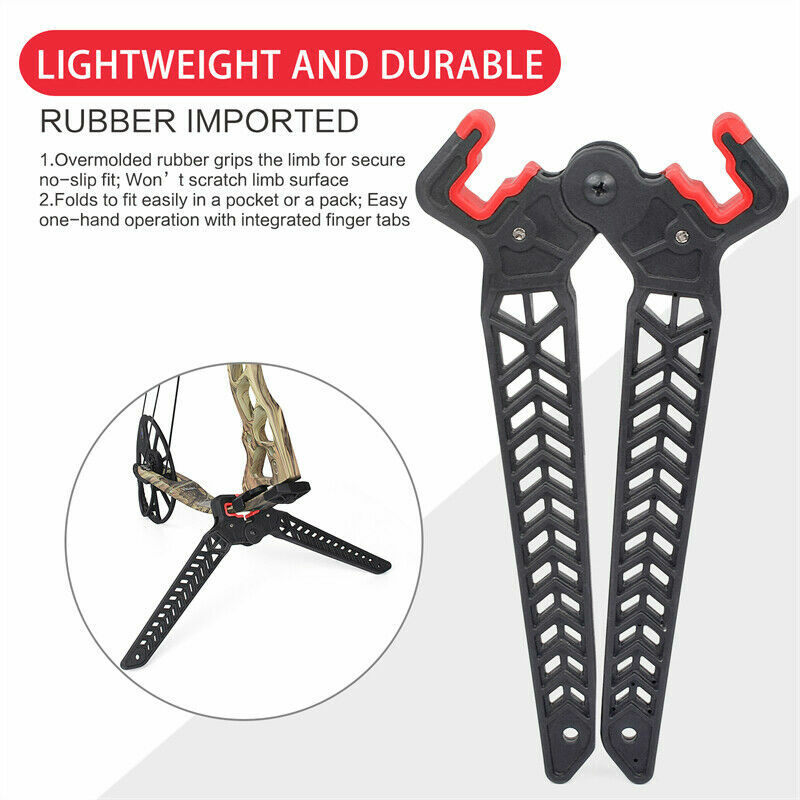 1X Kick Stand Archery Compound Bow Holder Target Hunting Range Protection 22cm