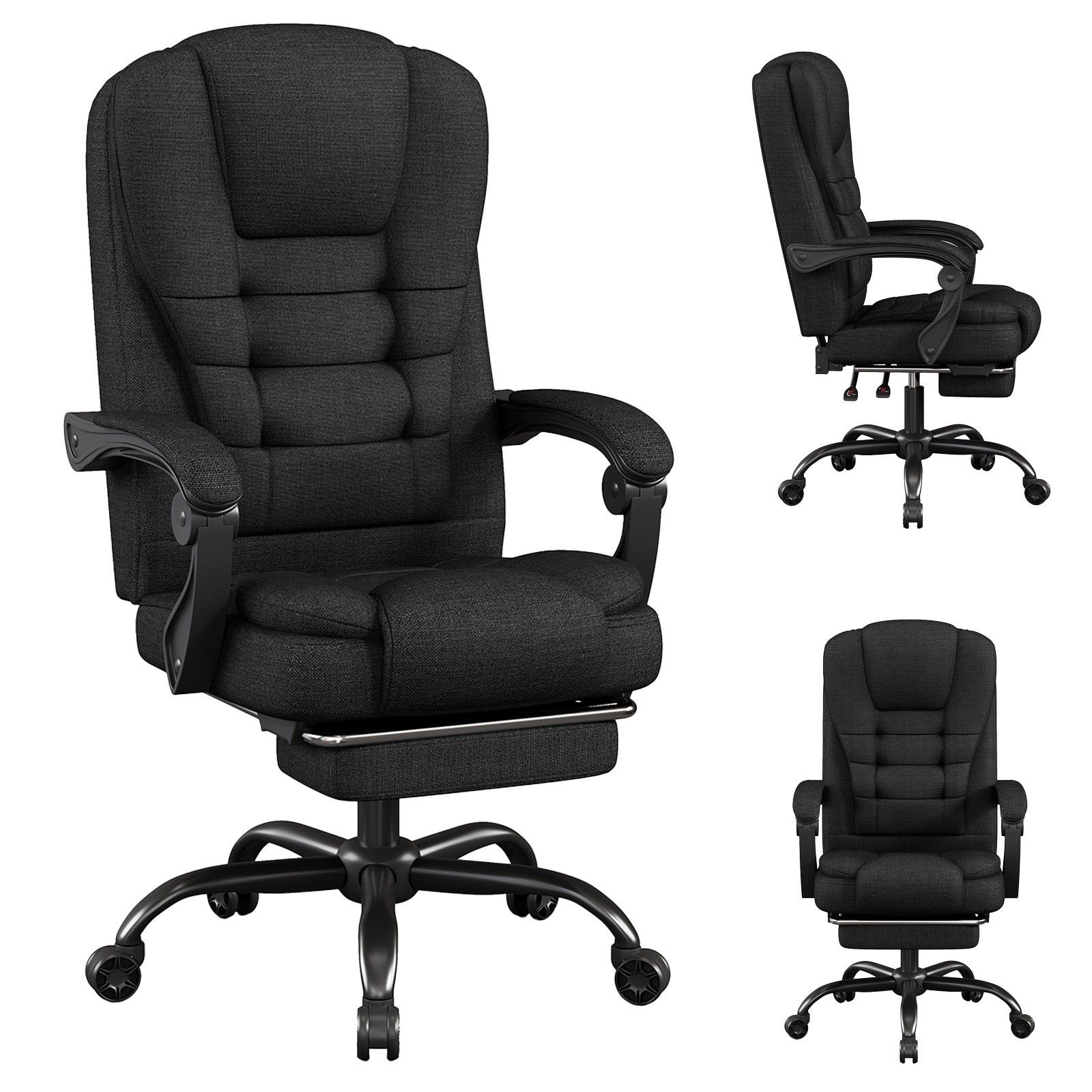 Fabric Office Task Chair Computer Ergonomic Desk Chair High Back Executive ChaIr