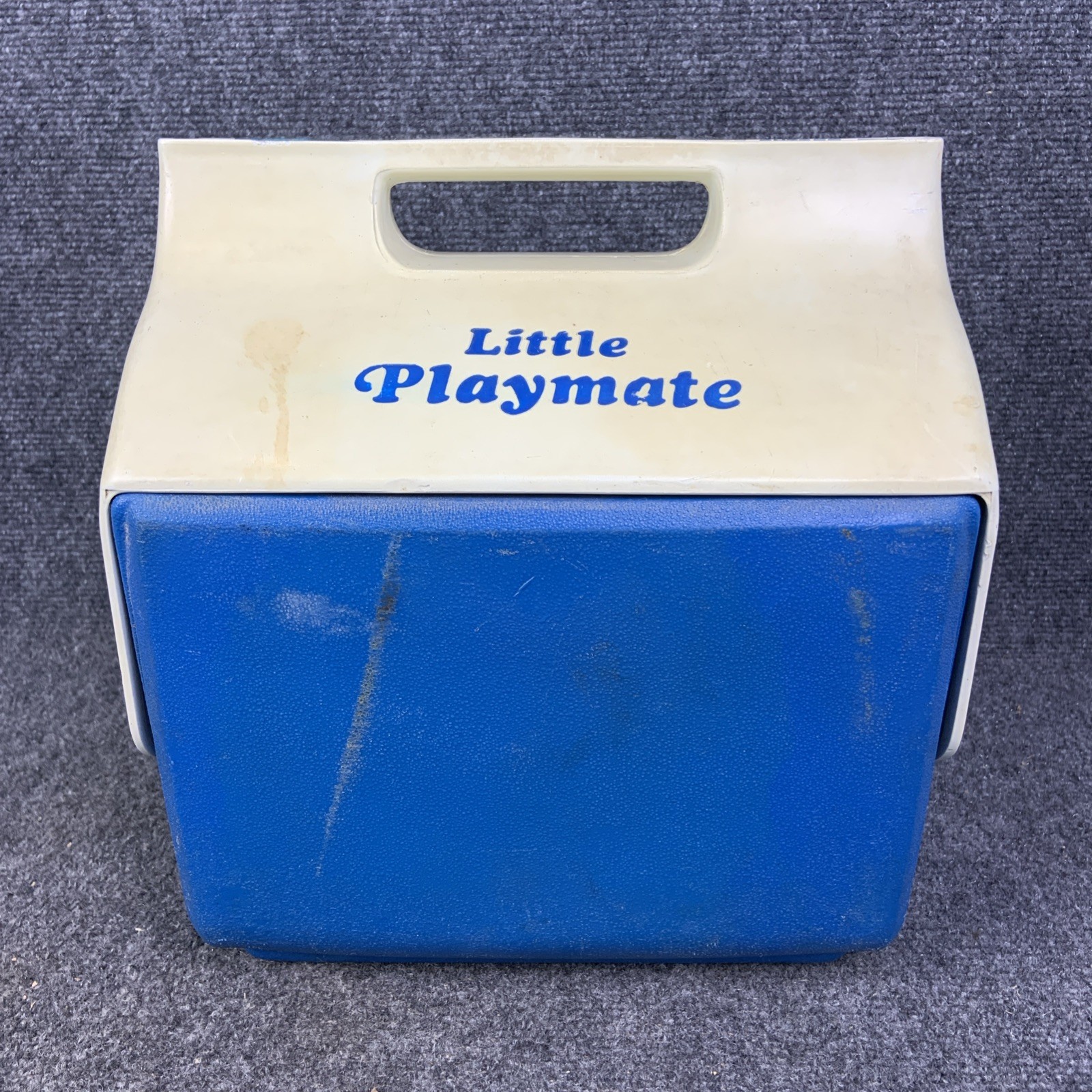 Vintage Igloo Little Playmate Cooler Blue & White 6 pack Cooler Lunchbox USA