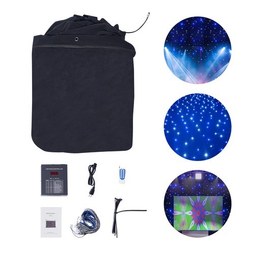 LED Star Stage Backdrop Star Curtain DMX512 Background Starry Sky W/ Controller