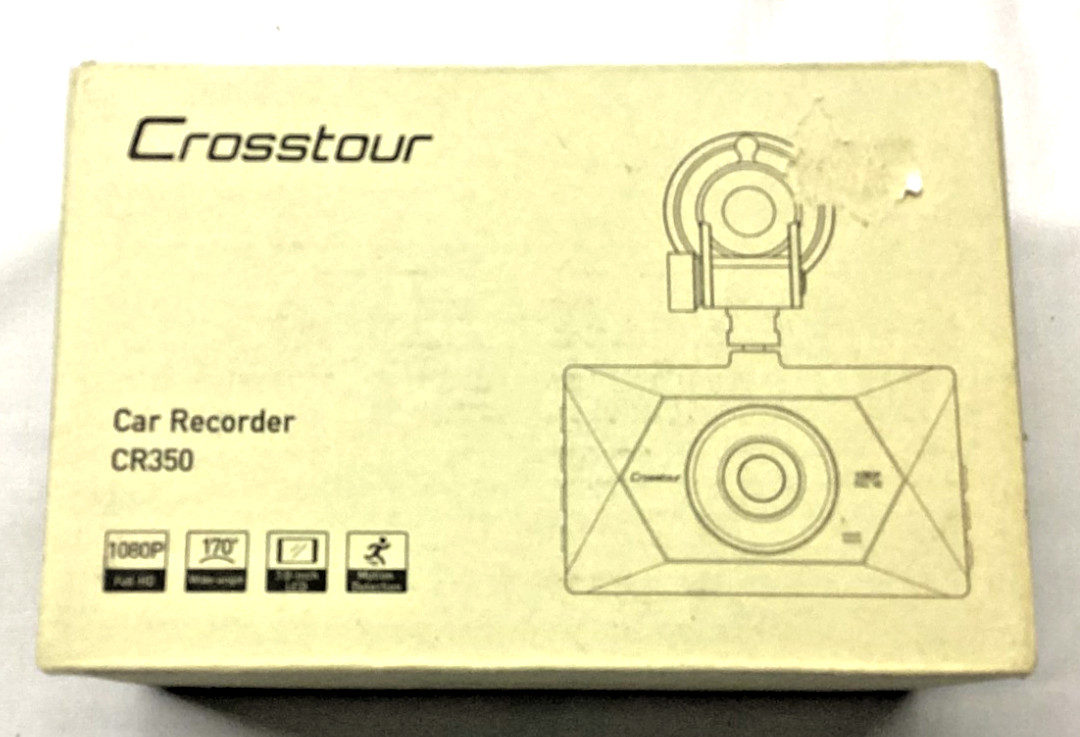 Crosstour CR350 1080P Wide Angle Dashboard Camera with 3 inch LCD Screen