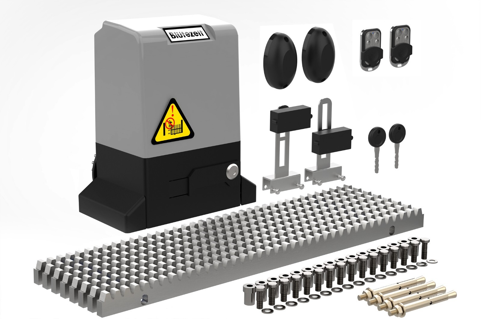 Automatic Sliding Gate Opener 4000lb Rack Driven w/ Remote Controls & IR Sensor