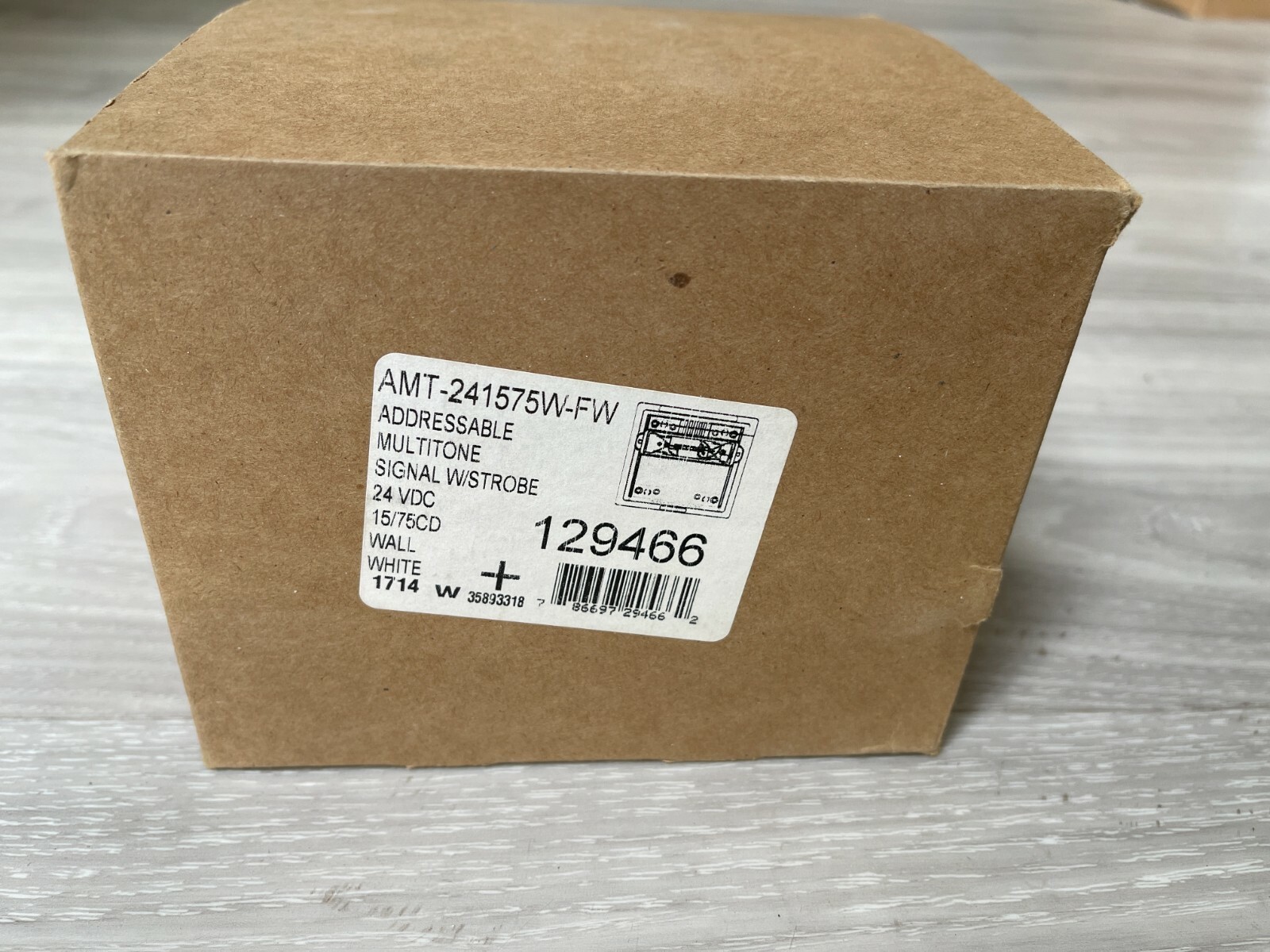 New Copper Wheelock AMT-241575W-FW  Multitone Fixed Candela Strobe, P/N # 129466