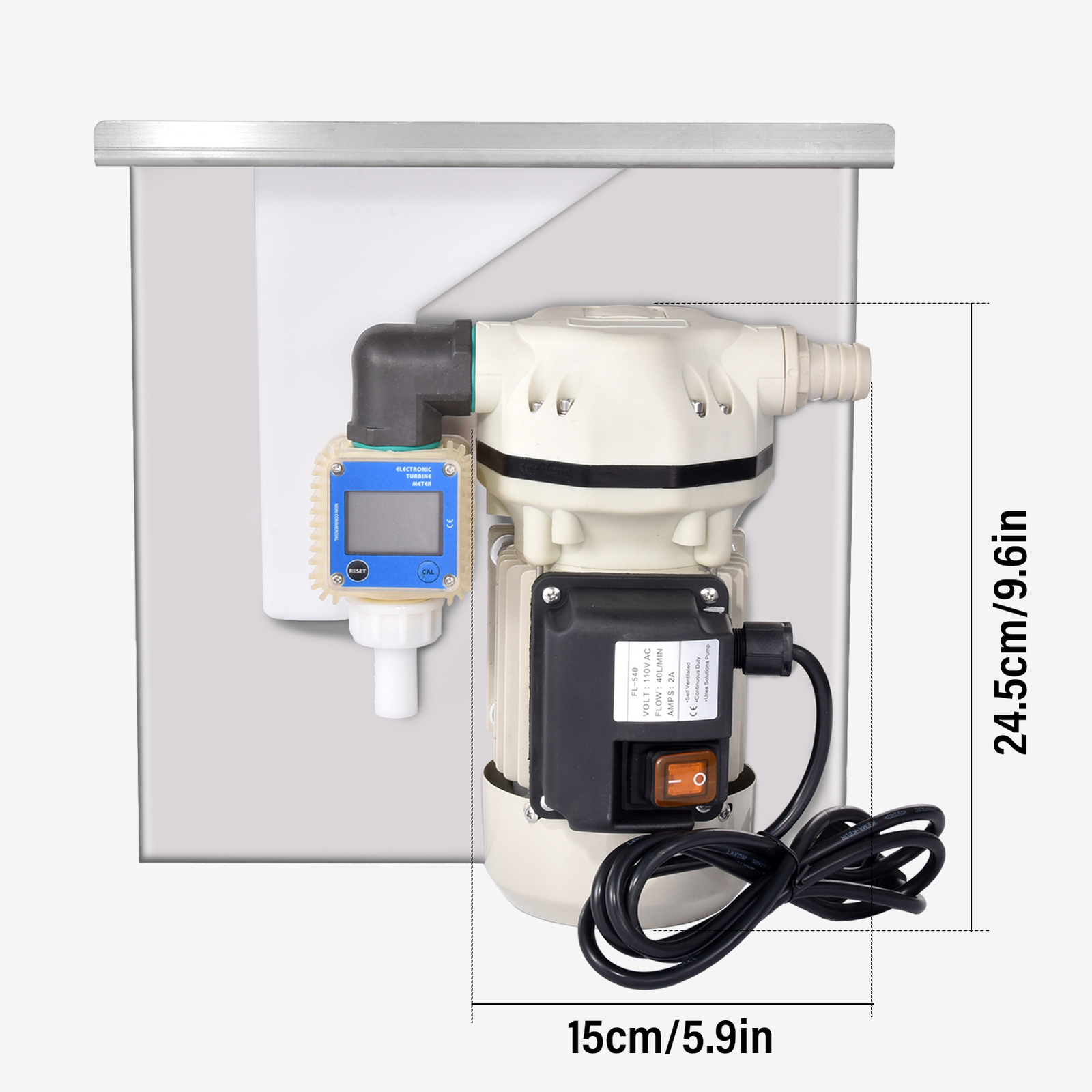 DEF PUMP,DEF Transfer Pump Kit 10GPM/40LPM 110VAC 550W W/ Stainless steel shelf