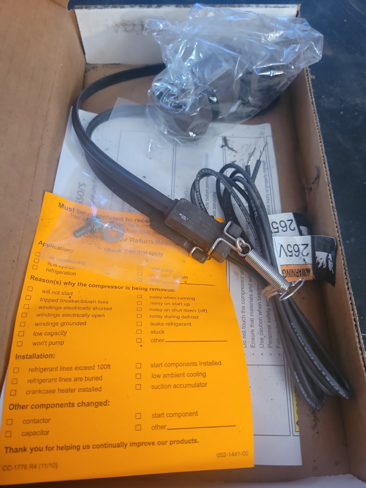 Copeland Compressor Repair Kit 568-2010-02 NIB (LT2)