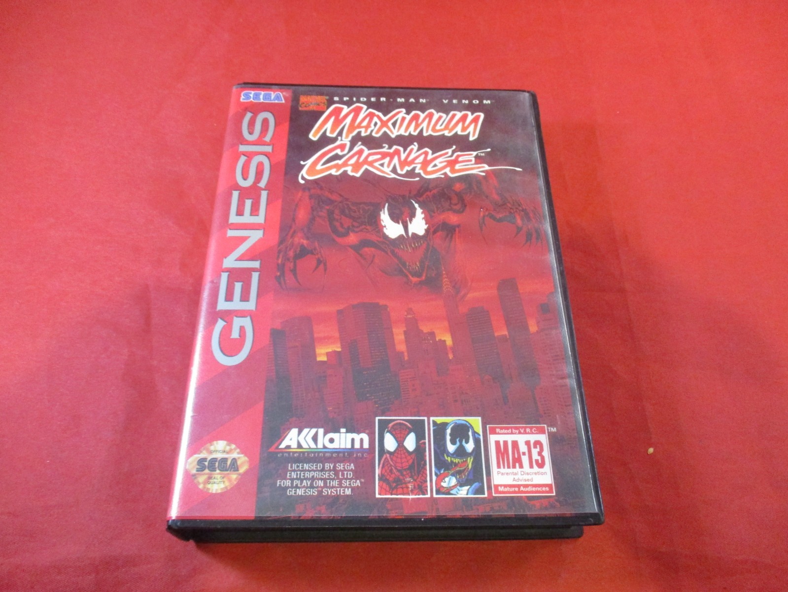 Maximum Carnage Sega Genesis **ORIGINAL EMPTY BOX** ONLY (No game/manual)