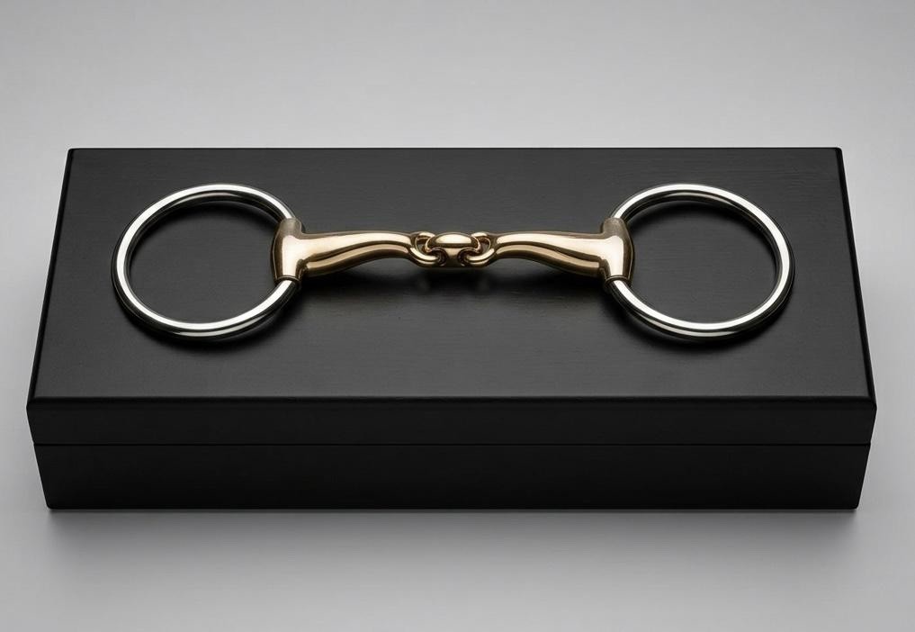 Western Horse Bit 5 Inch Offset D Ring Slow Twist Stainless Steel
