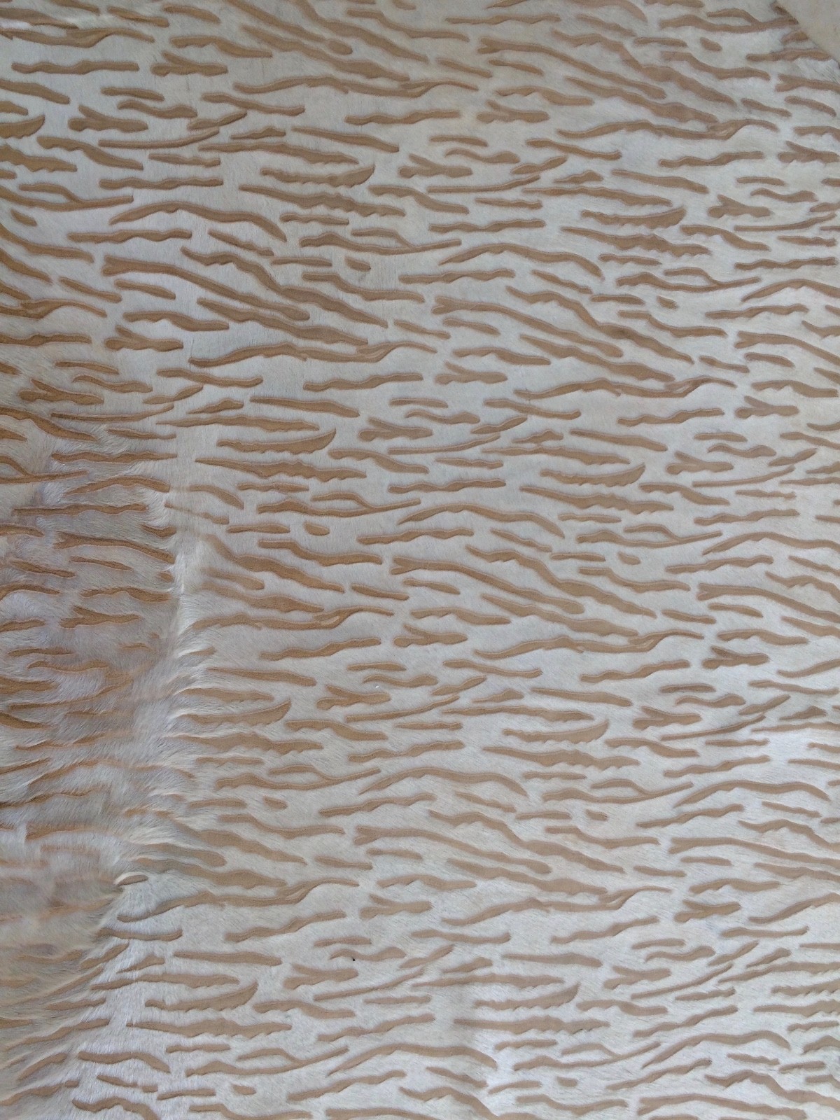 THEO Nuvola Ivory Caramel European Cow Hide Leather Hide Laser Cut Hair-on New