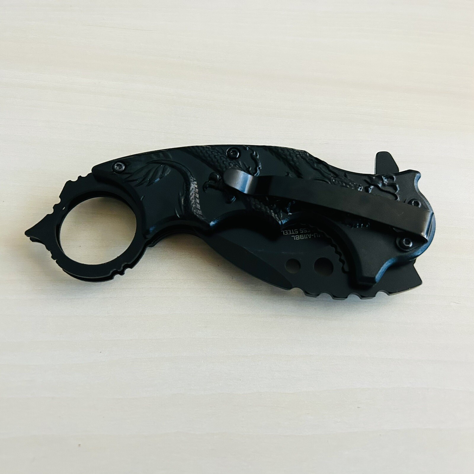 7” Blue Dragon CSGO Karambit Tactical Spring Assisted Open Folding Pocket Knife