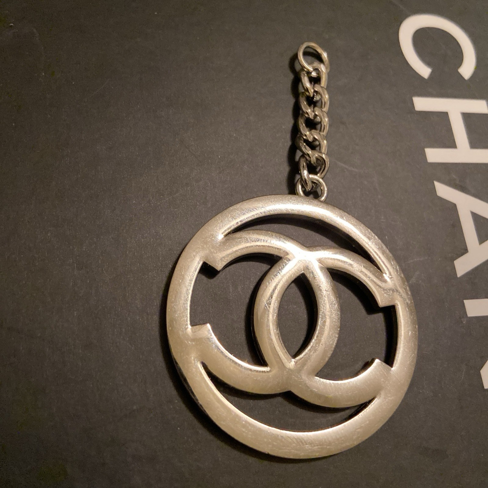 Chanel Replacement Zipper Pull Bag Charm Key Ring Letter Logo