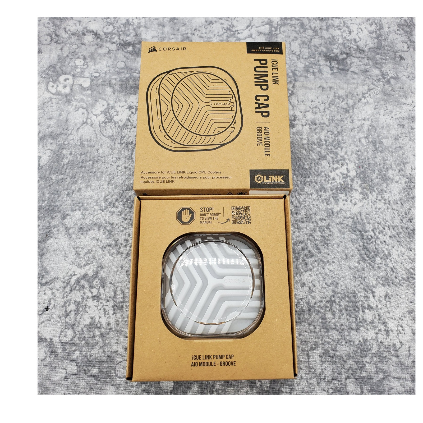 Corsair iCUE LINK Pump Cap White Clear Module for Liquid CPU Coolers