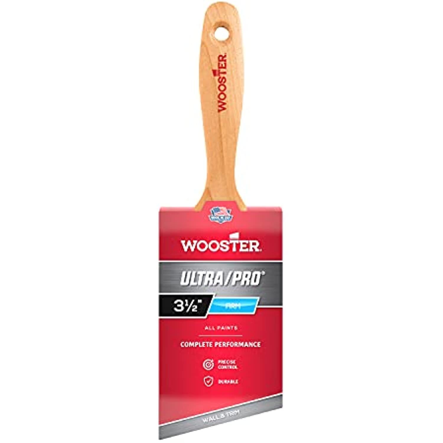WOOSTER BRUSH 4180-3 1/2 Angular Wall Brush, 3-1/2"