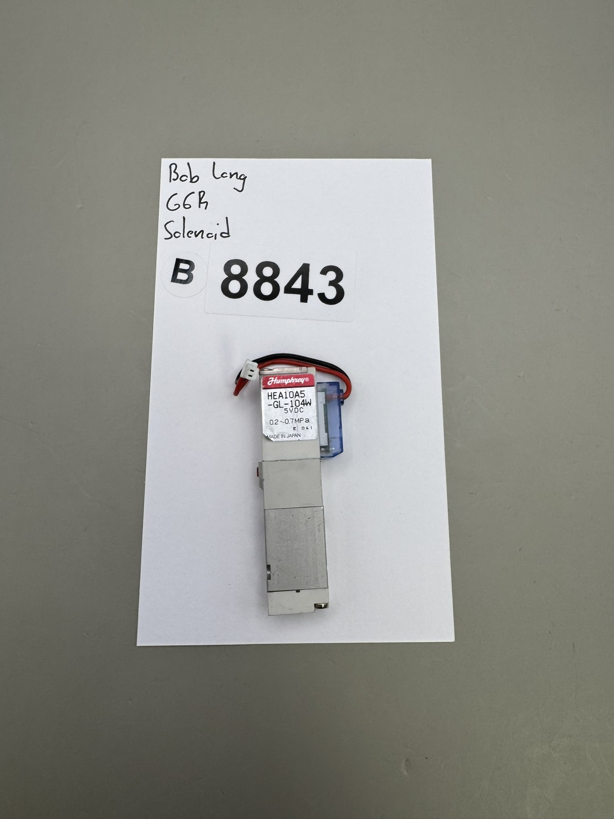 Bob Long G6R Solenoid