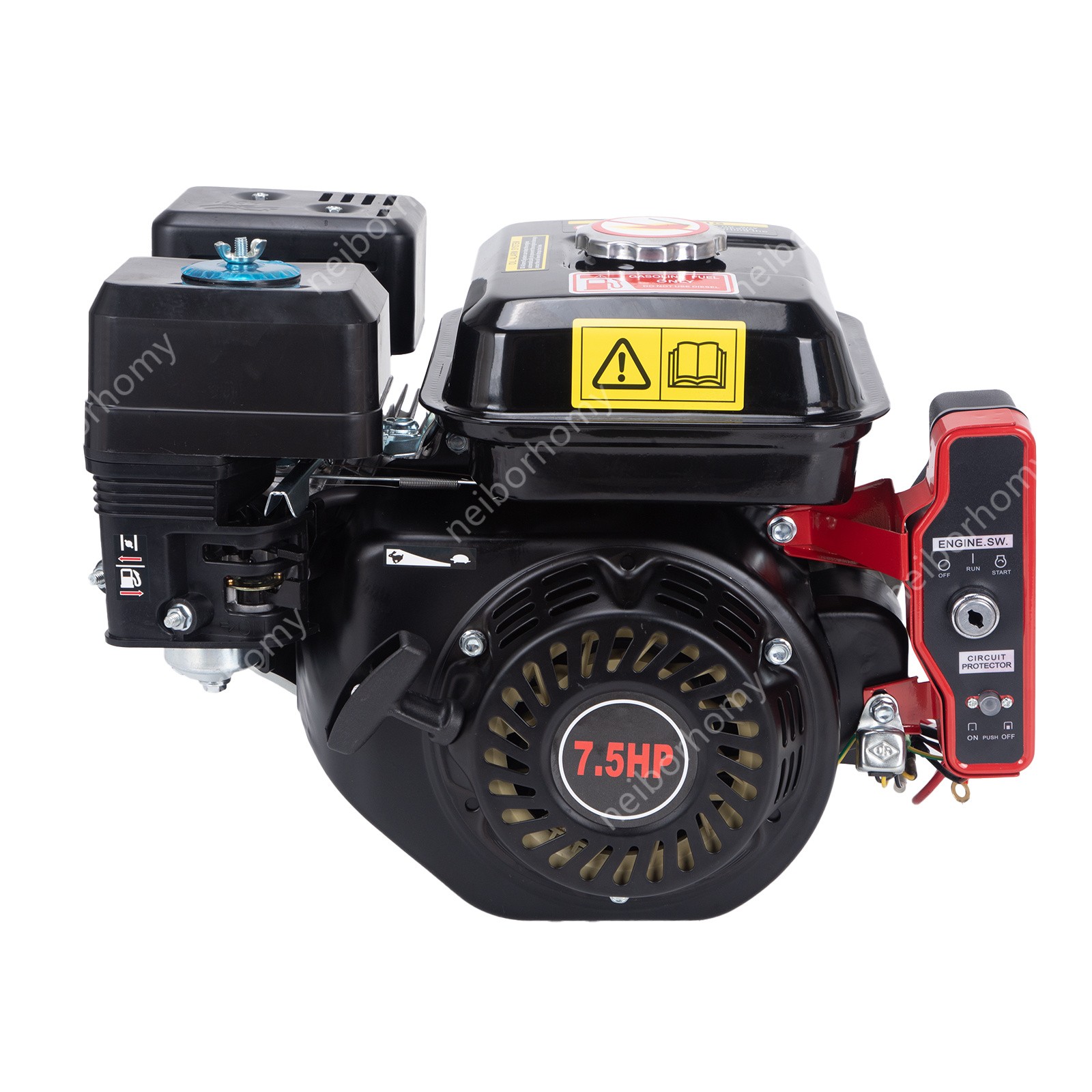 Engine Motor 212cc 4-Stroke Electric Start Horizontal Engine Go Kart Gas 7.5 HP