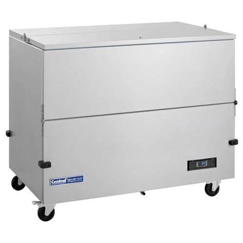 Central Exclusive 69K-144 49" W School Milk Cooler, Single Access, Cold Wall