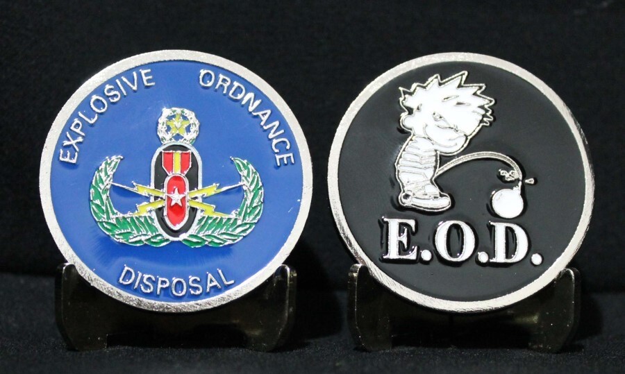 AIR FORCE EXPLOSIVE ORDNANCE DISPOSAL EOD CALVIN CHALLENGE COIN MILITARY COINS