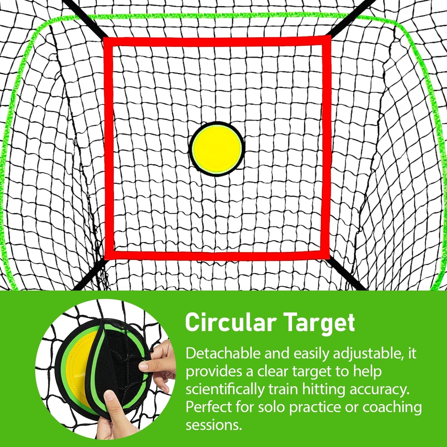6x6FT Baseball Net, Baseball & Softball Training net with Batting Tee, Strike...