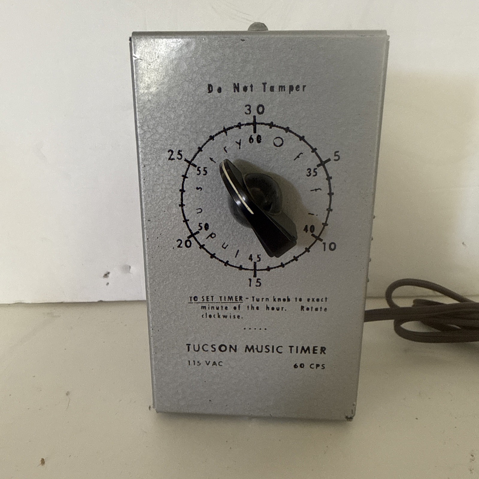 Rare Vintage Tucson Music Timer “Tested” Works…