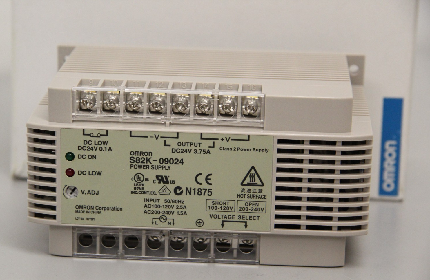 New Open Box Omron S82K-09024 PLC Power Supply Unit