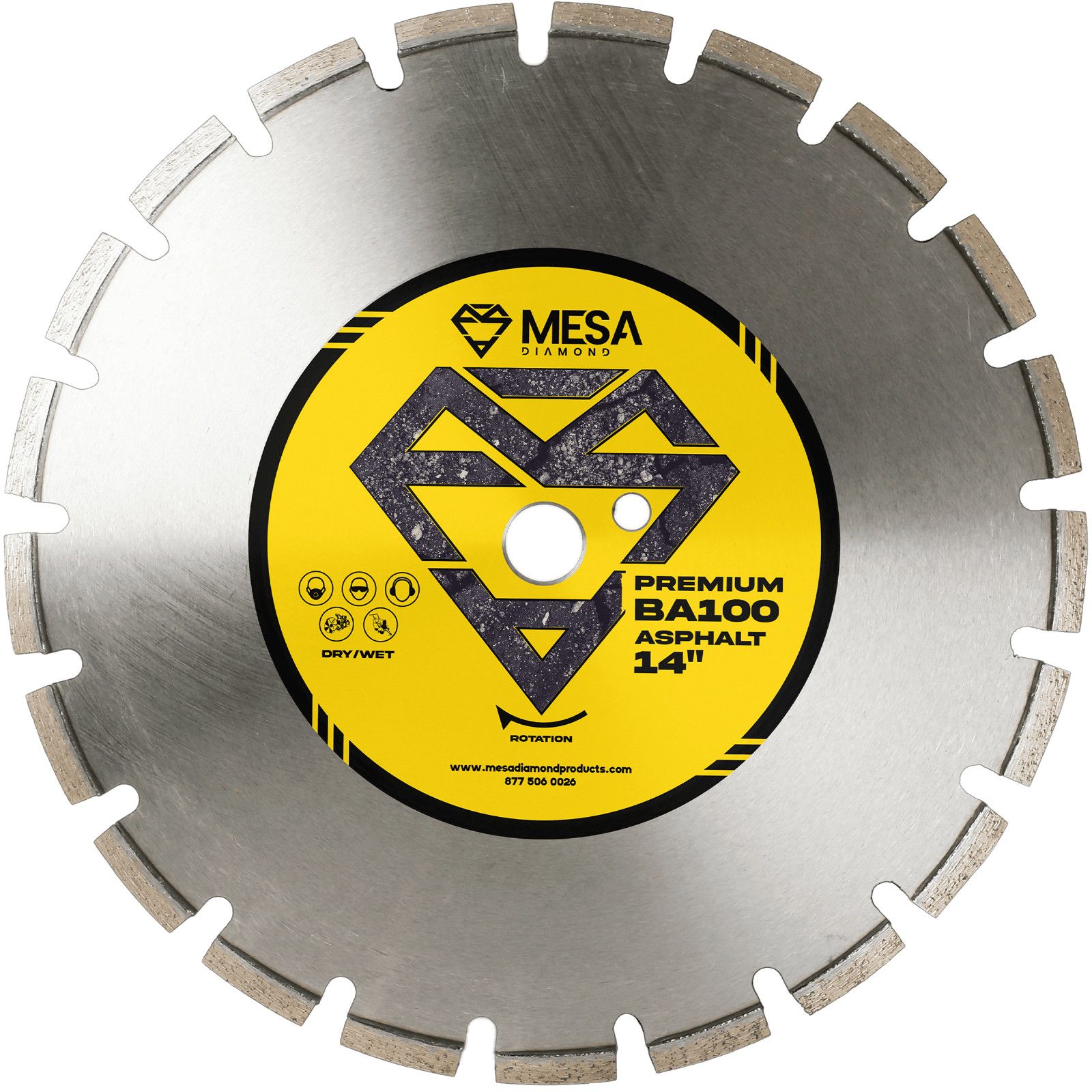 14" Asphalt Diamond Saw Blade, Green Concrete Cutting Blade,Saw Blade MESA BA100