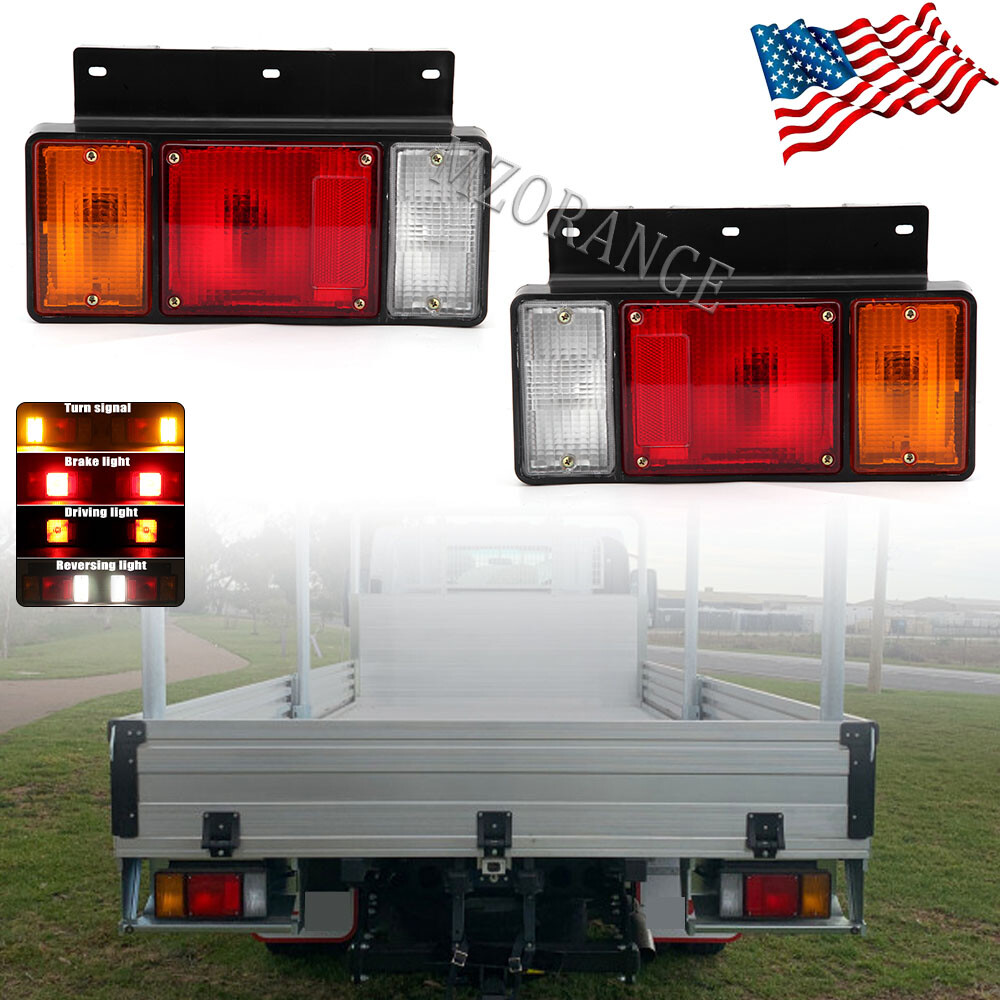 Pair Left+Right Tail Light Rear Lamp Fit For Isuzu NPR NQR NRR FSR FRR 1987-2020