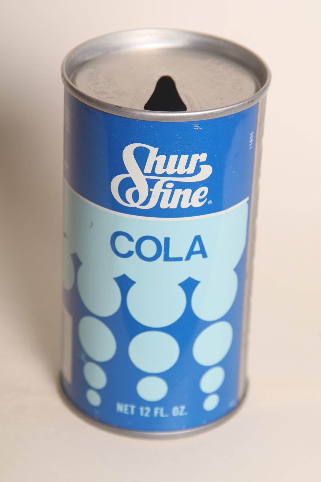 Shur Fine Cola soda can - 12oz